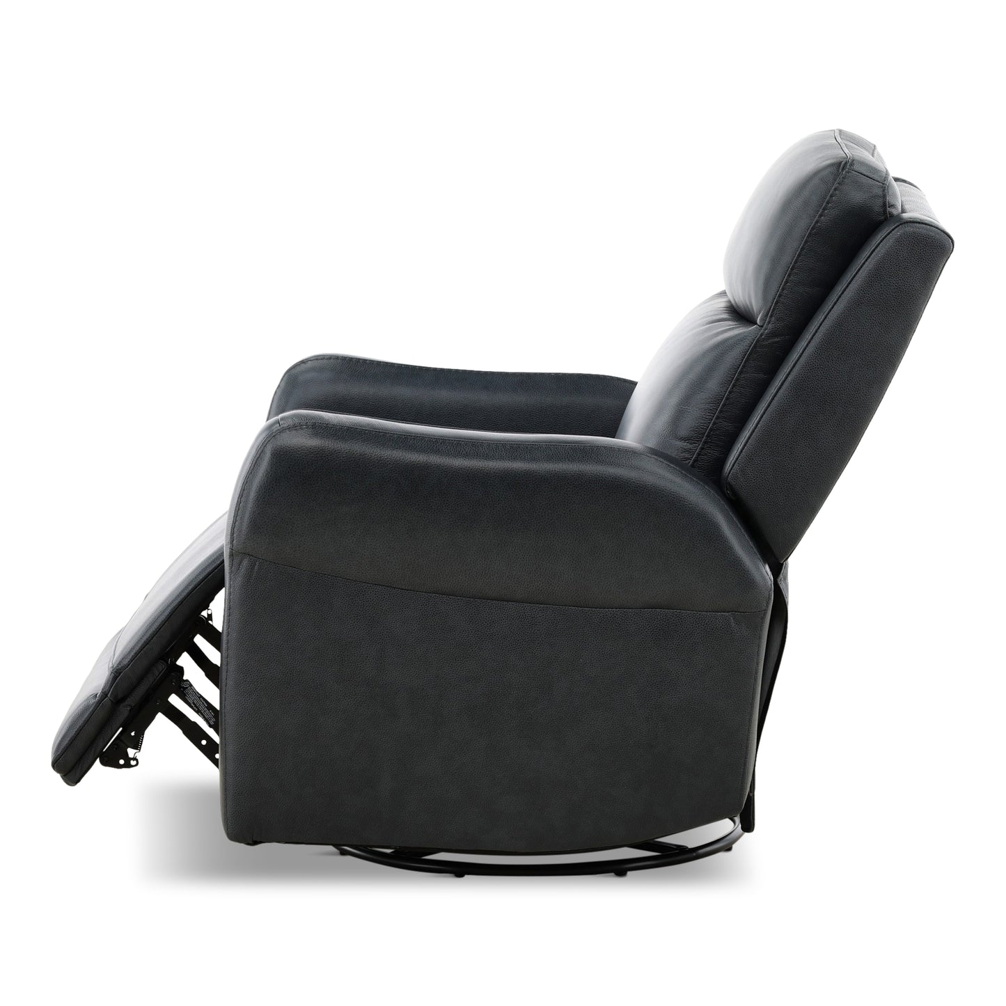 Manning Leather Power Swivel Glider with Zero Gravity