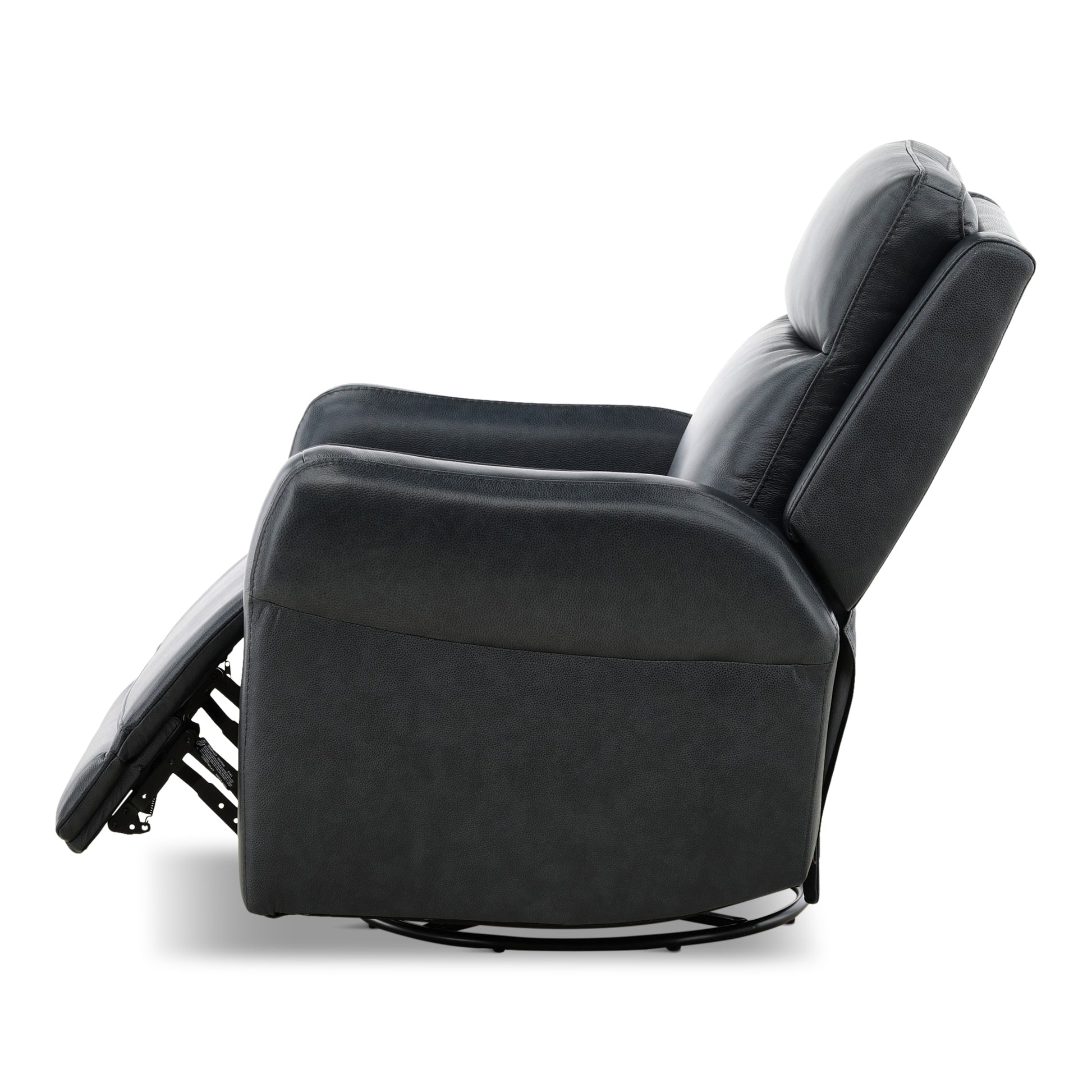 Manning Leather Power Swivel Glider with Zero Gravity