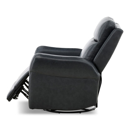 Manning Leather Power Swivel Glider with Zero Gravity