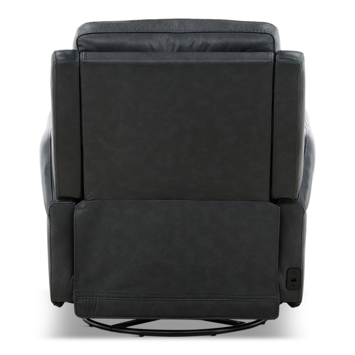 Manning Leather Power Swivel Glider with Zero Gravity