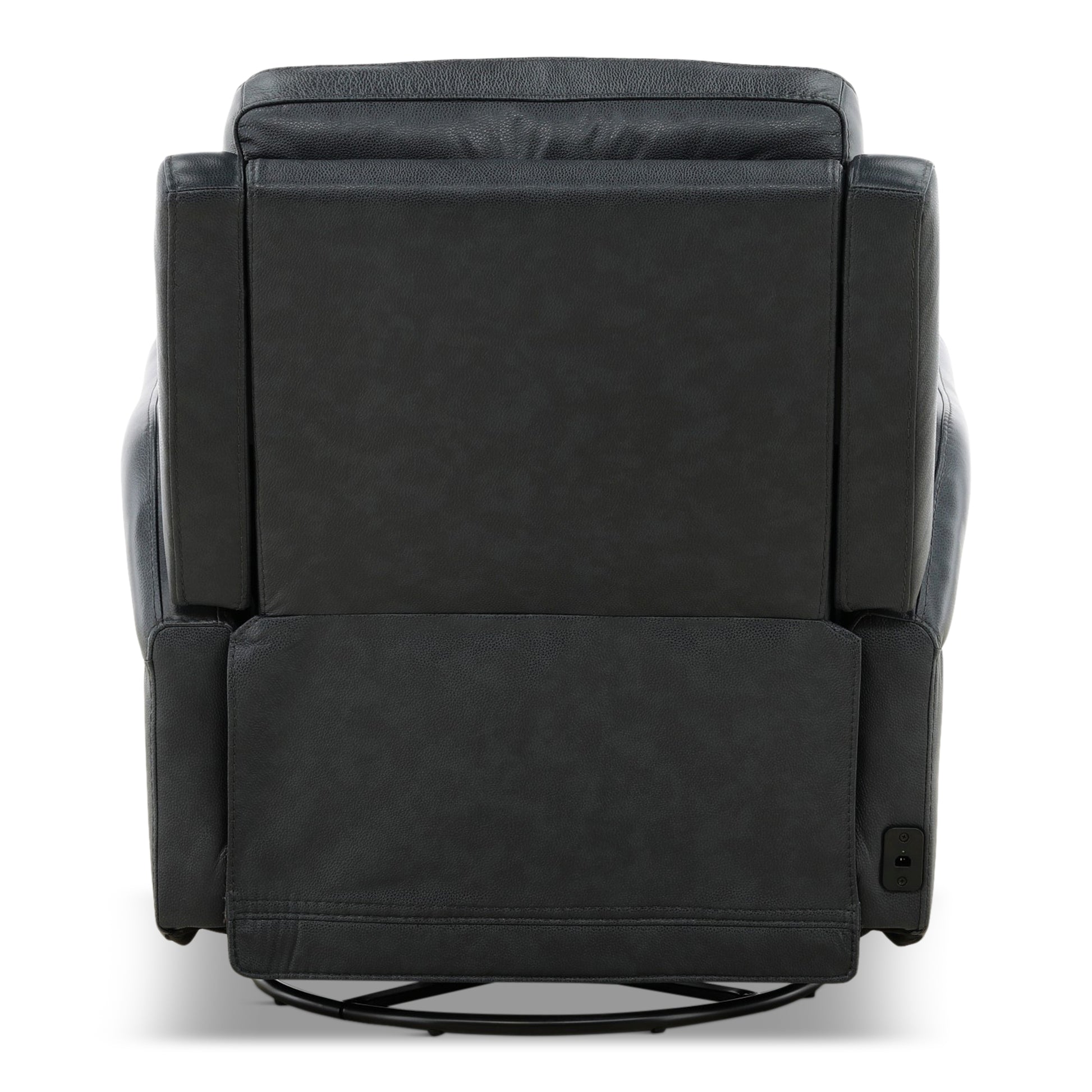 Manning Leather Power Swivel Glider with Zero Gravity