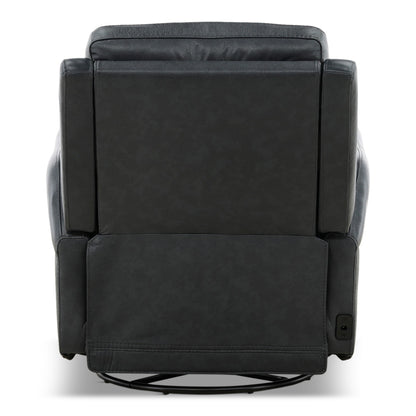 Manning Leather Power Swivel Glider with Zero Gravity