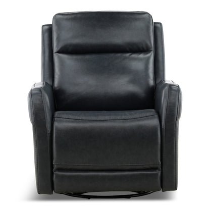 Manning Leather Power Swivel Glider with Zero Gravity
