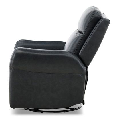 Manning Leather Power Swivel Glider with Zero Gravity