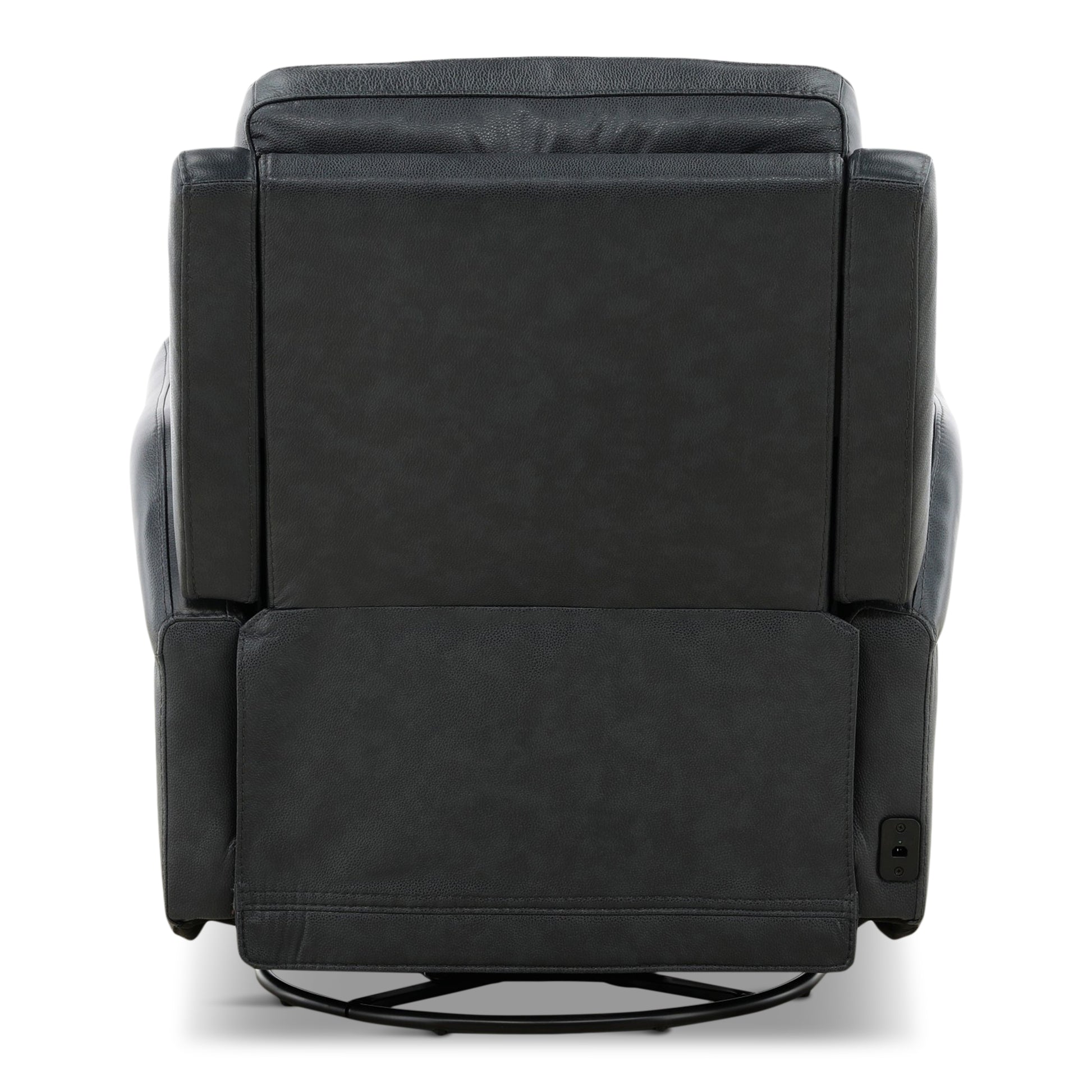 Manning Leather Power Swivel Glider with Zero Gravity