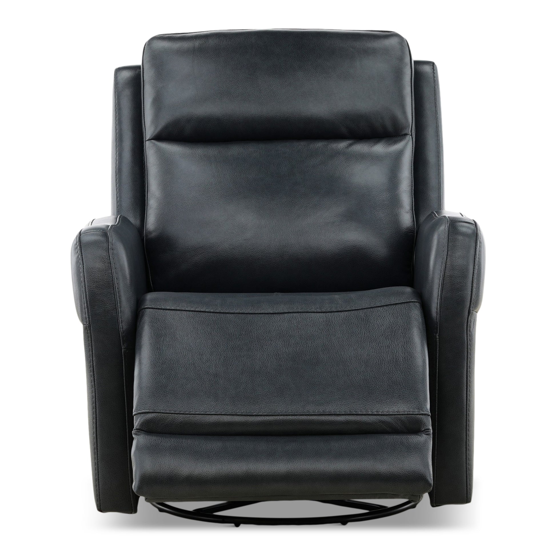 Manning Leather Power Swivel Glider with Zero Gravity