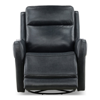 Manning Leather Power Swivel Glider with Zero Gravity