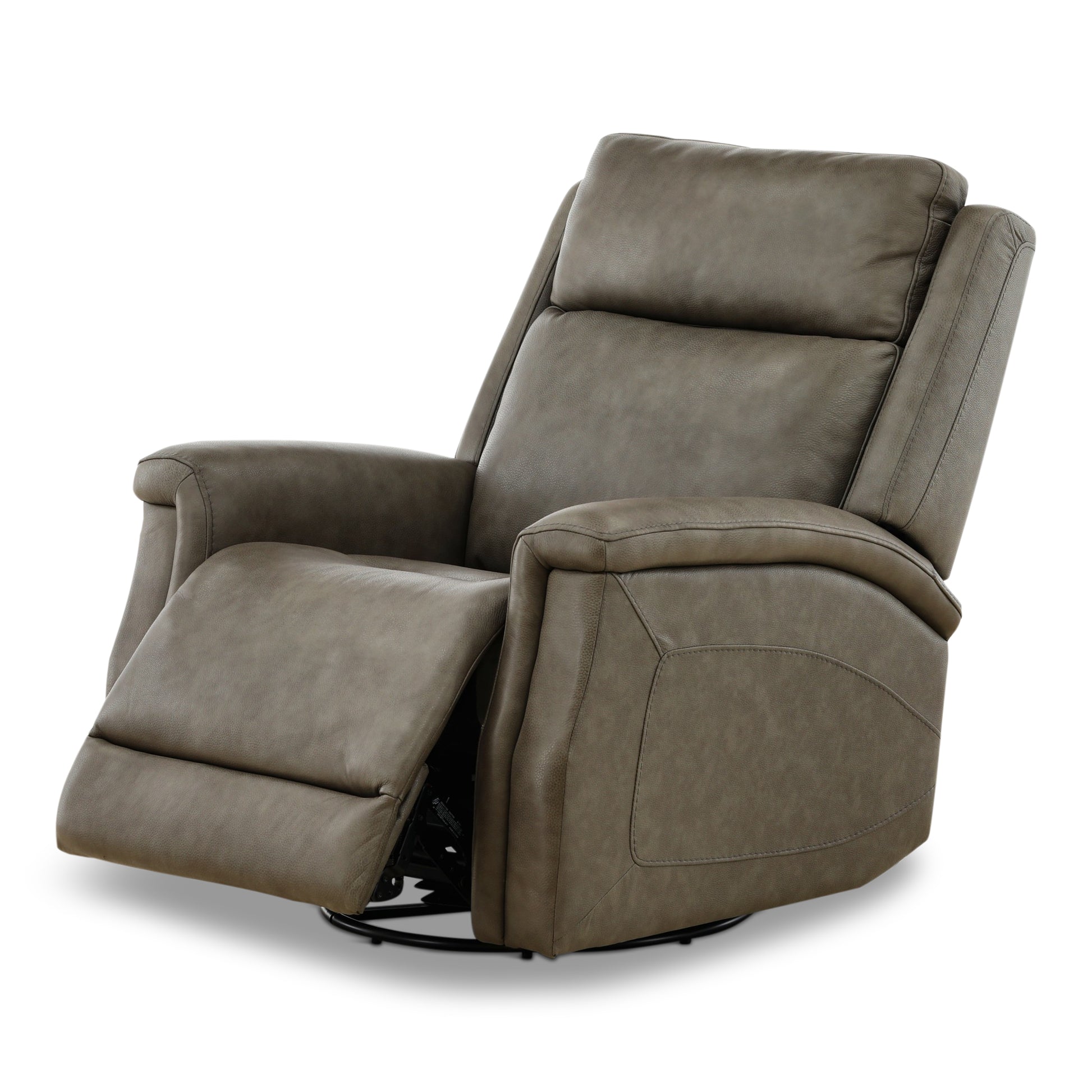 Eddystone Leather Power Swivel Glider Recliner with ZeroGravity