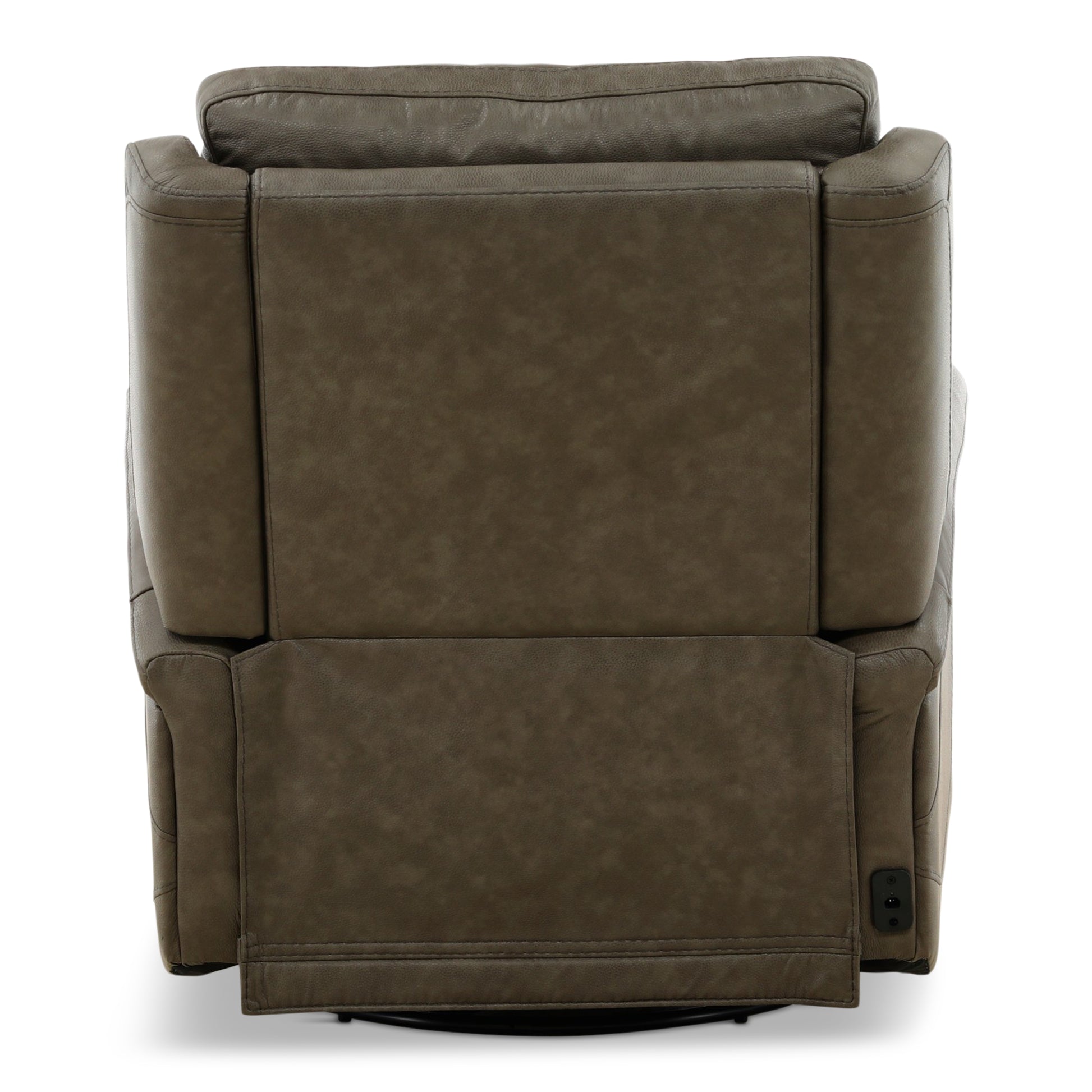 Eddystone Leather Power Swivel Glider Recliner with ZeroGravity