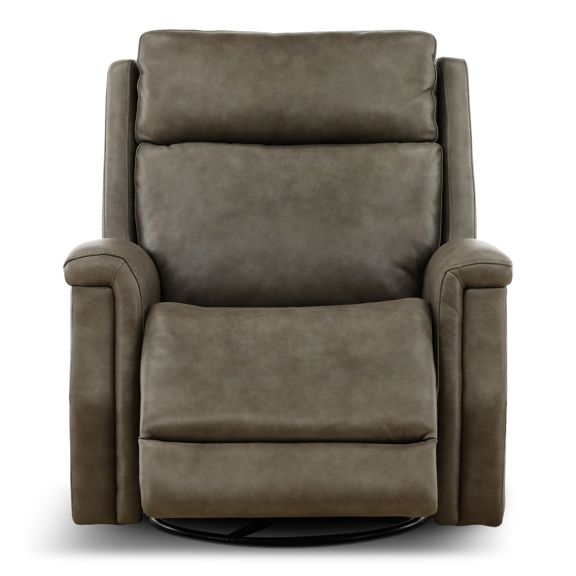 Eddystone Leather Power Swivel Glider Recliner with ZeroGravity