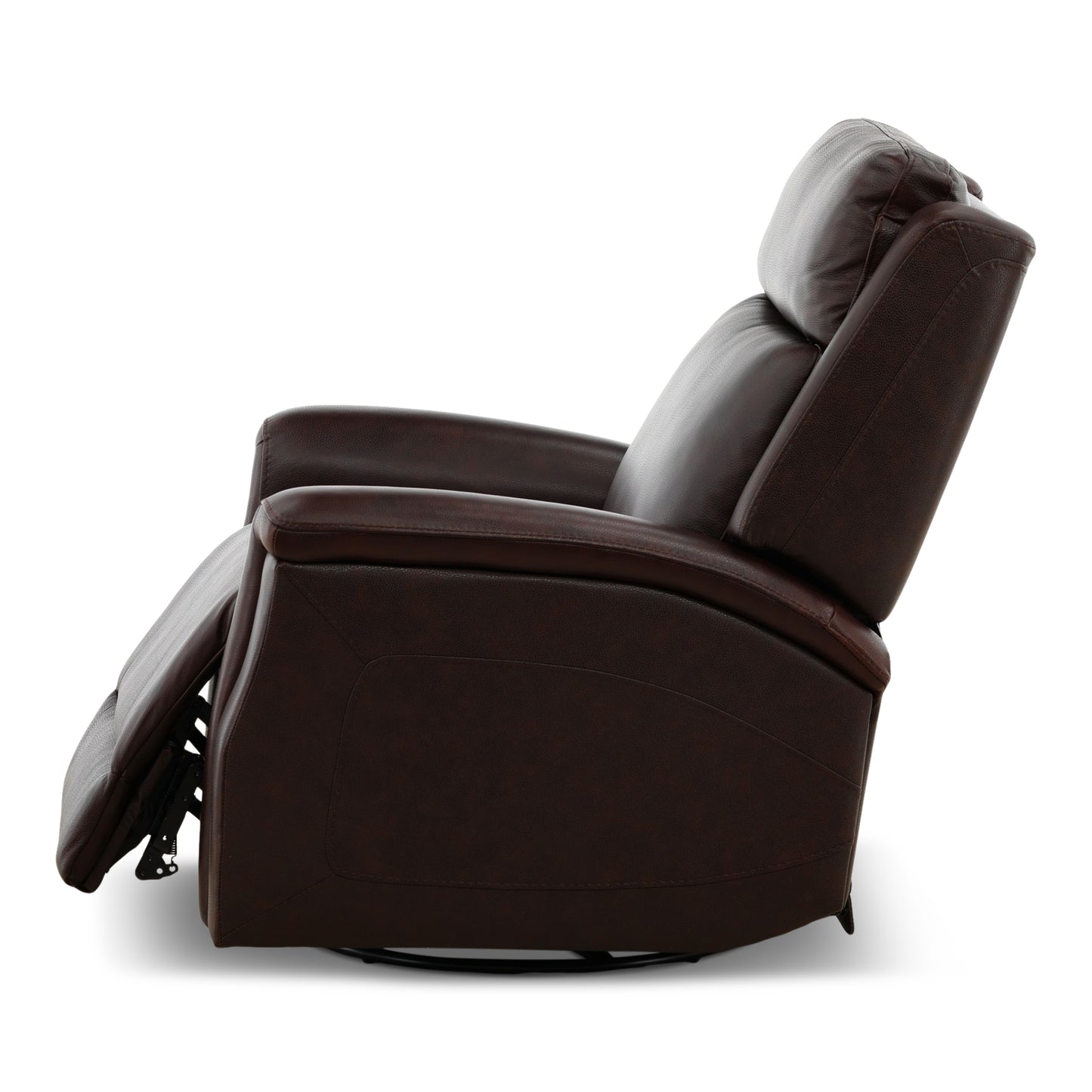 Eddystone Leather Power Swivel Glider Recliner with ZeroGravity