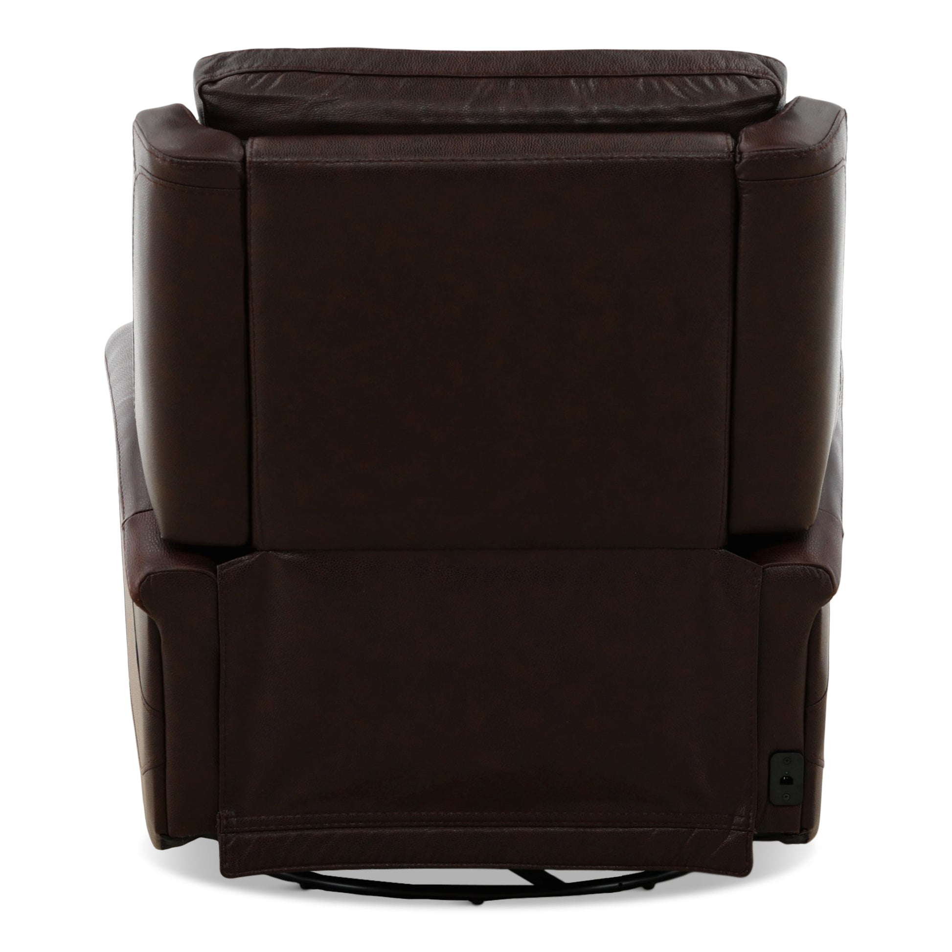 Eddystone Leather Power Swivel Glider Recliner with ZeroGravity