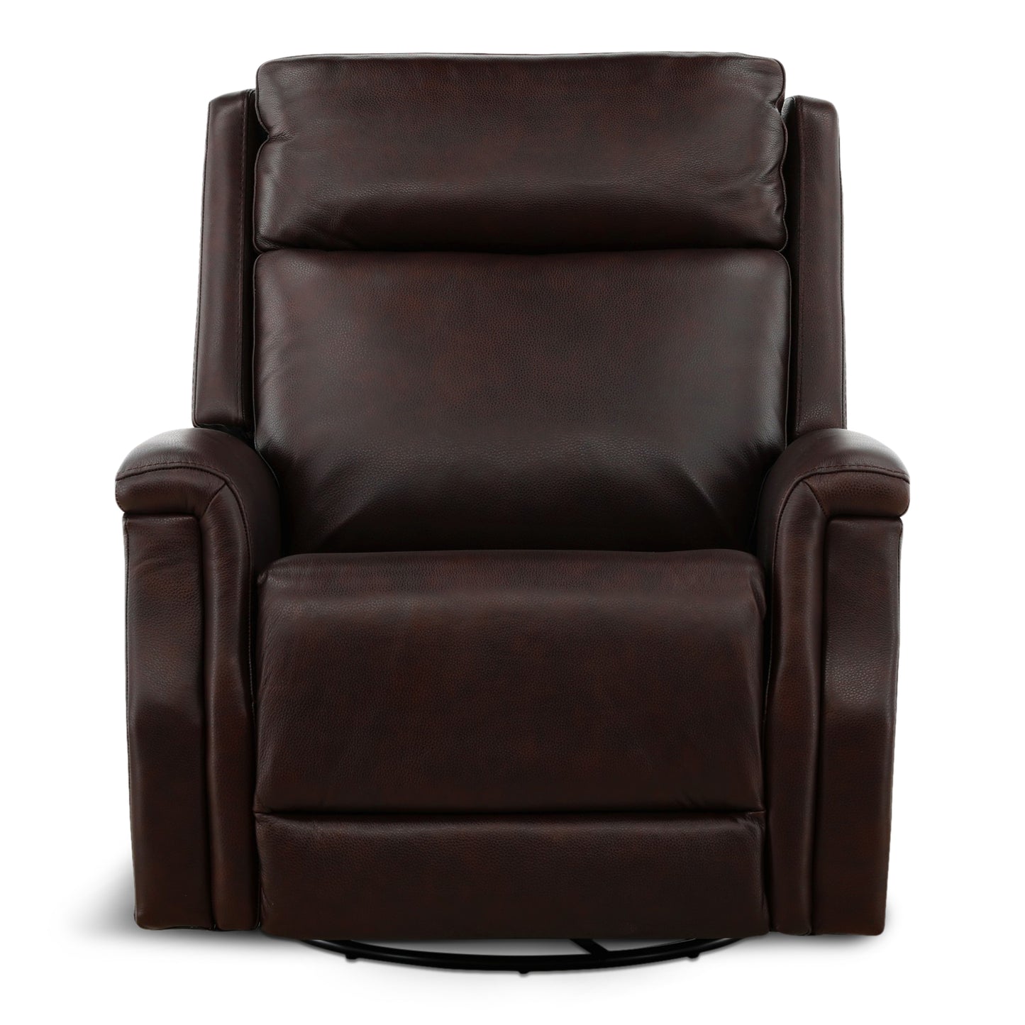 Eddystone Leather Power Swivel Glider Recliner with ZeroGravity