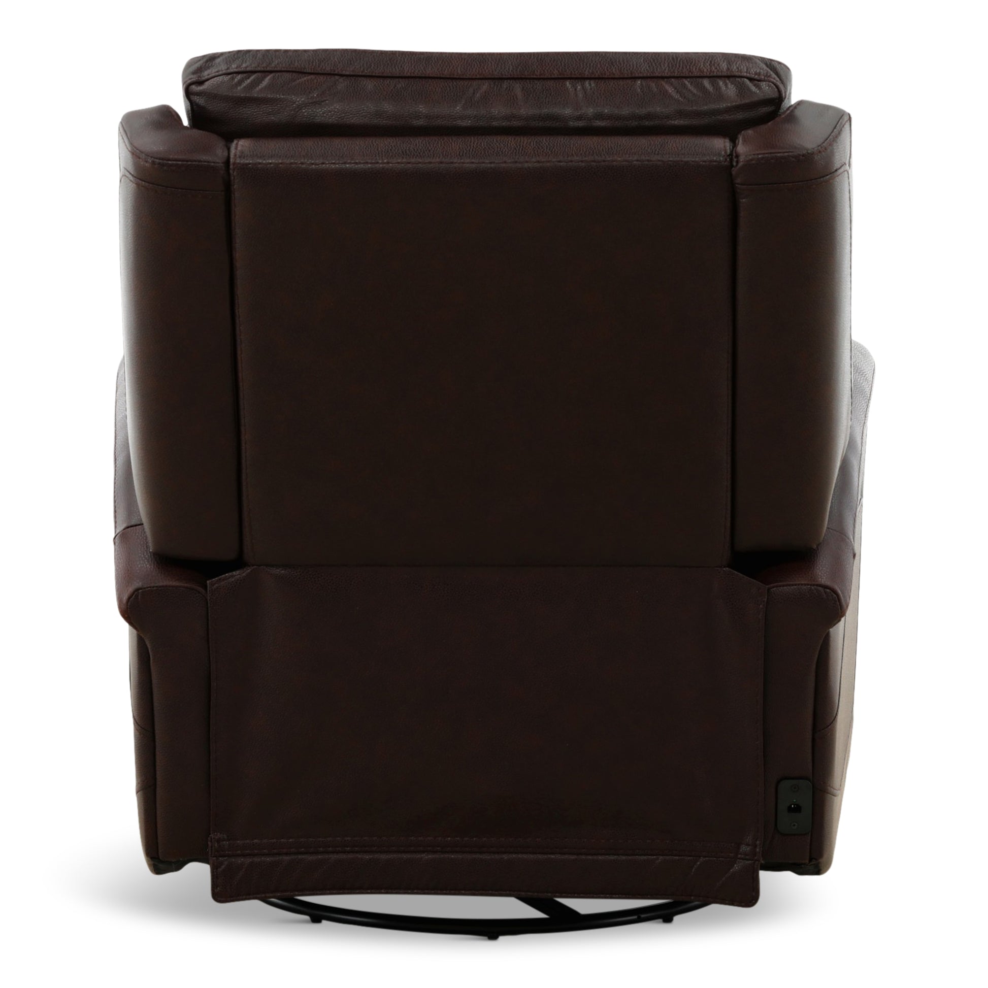 Eddystone Leather Power Swivel Glider Recliner with ZeroGravity