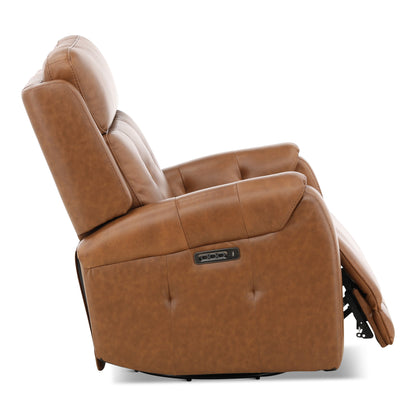 Fairview Leather Power Swivel Glider