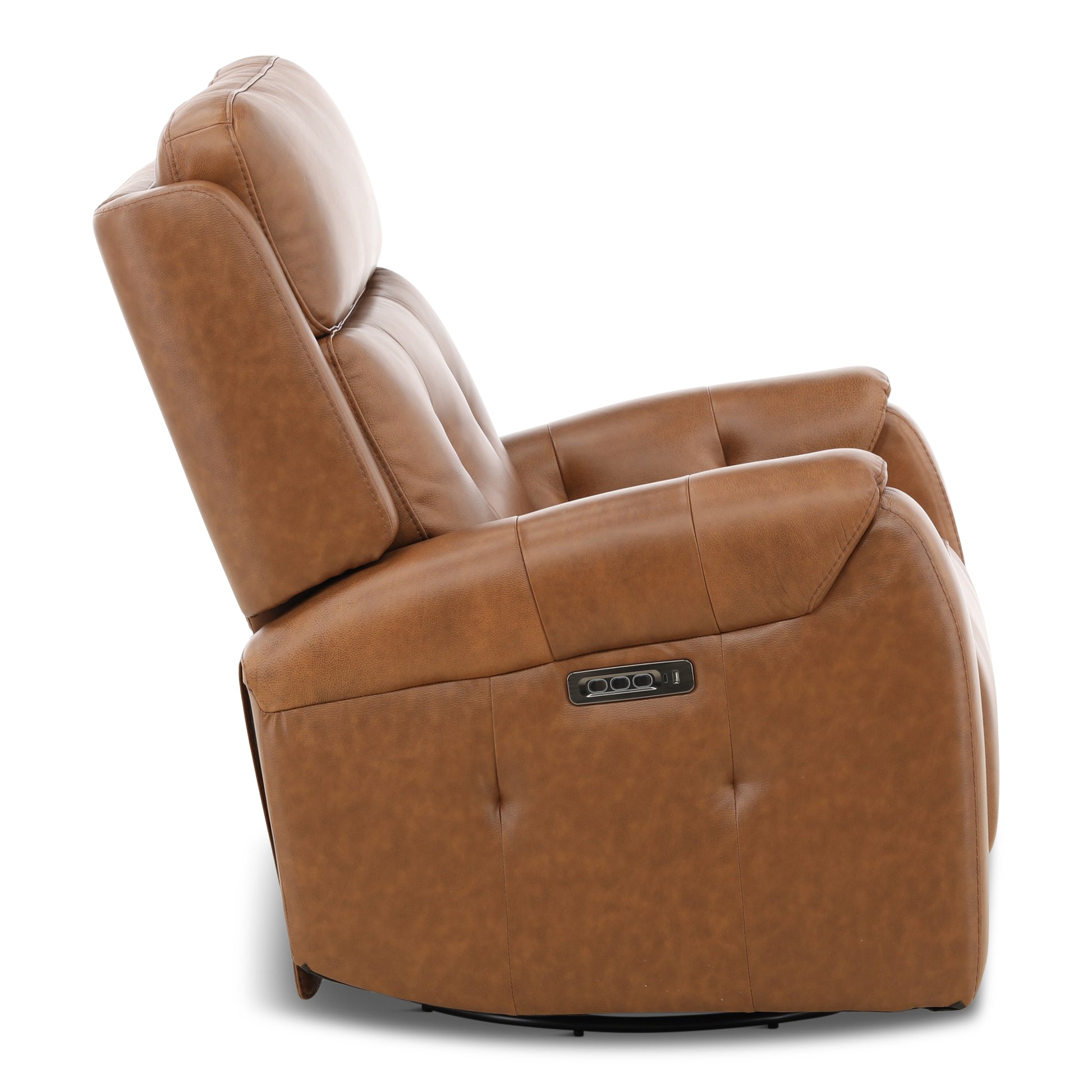 Fairview Leather Power Swivel Glider