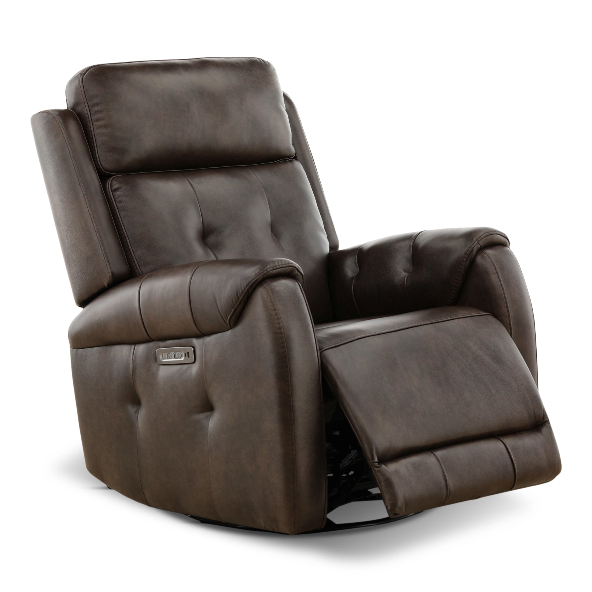 Fairview Leather Power Swivel Glider