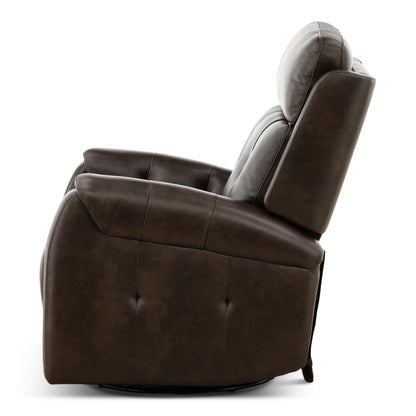 Fairview Leather Power Swivel Glider