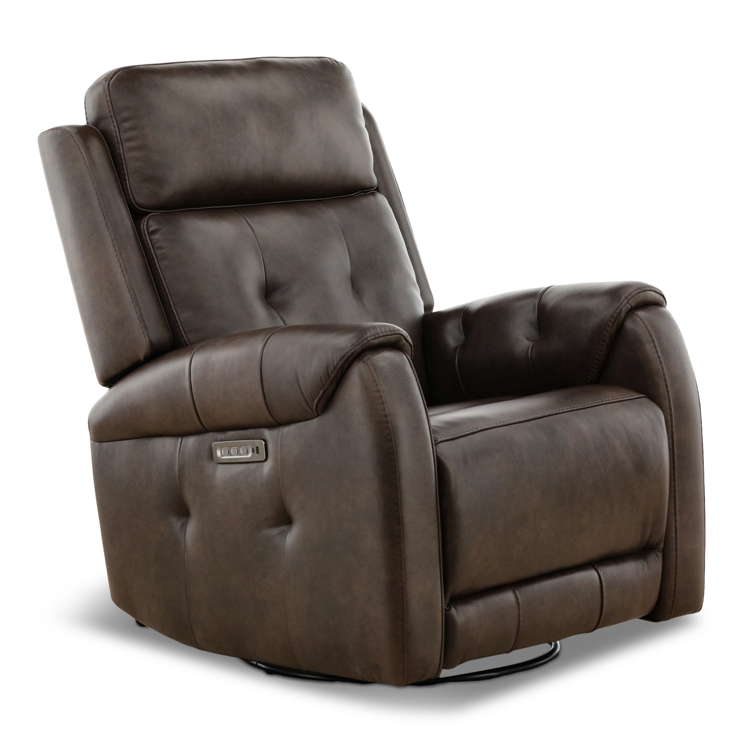Fairview Leather Power Swivel Glider