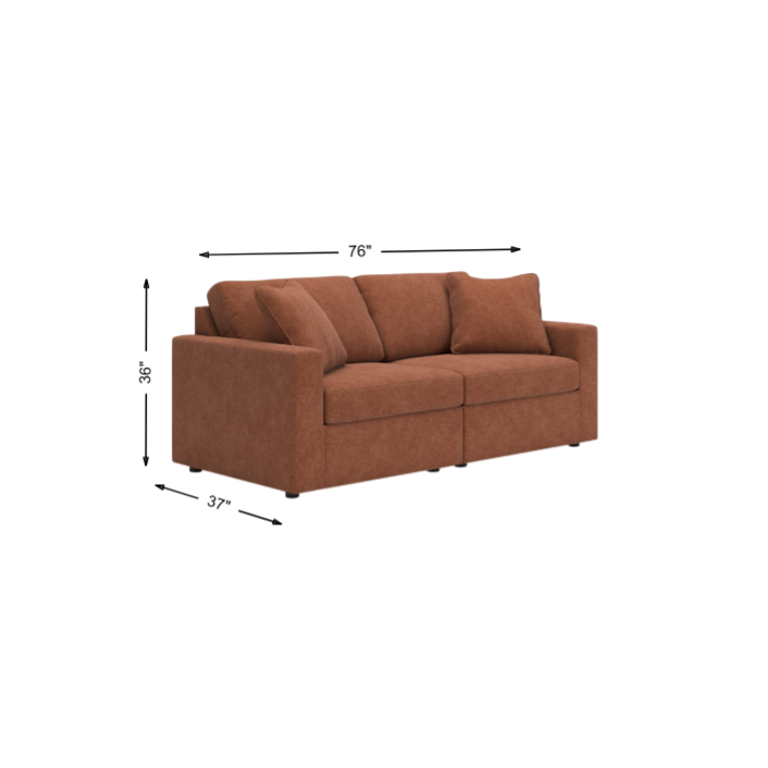 Ashley Modmax 2-Piece Modular Next-Gen Nuvellaâ„¢ Performance Fabric Loveseat