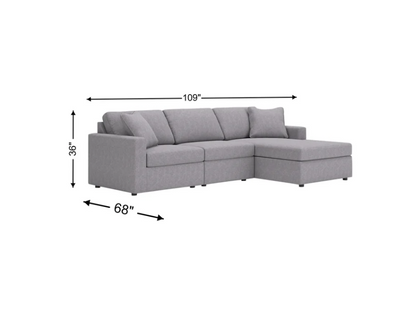 Modmax 3-Piece Sectional Chaise Sofa