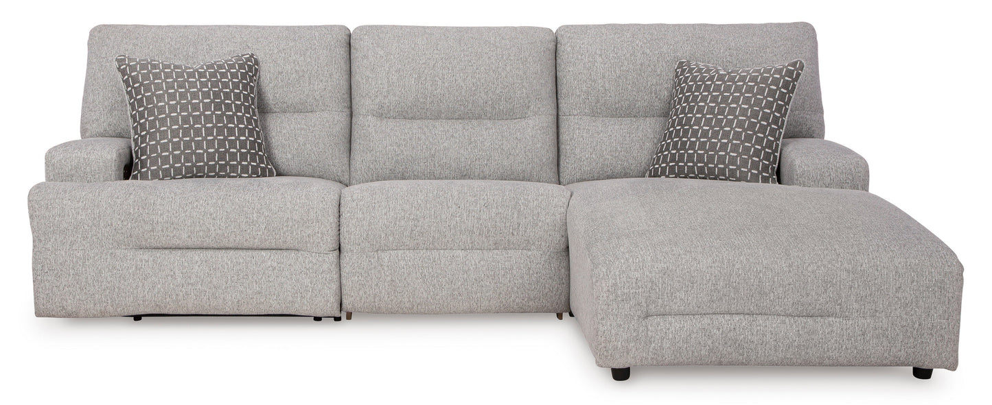 Acklen Place 3-Piece Right-Facing Power Reclining Sectional Pewter