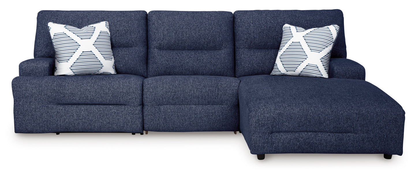 Acklen Place 3-Piece Right-Facing Power Reclining Sectional Navy