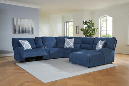Acklen Place Right-Facing 6-Piece Power Reclining Sectional with Chaise