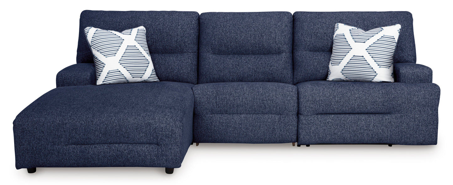 Acklen Place 3-Piece Left-Facing Power Reclining Sectional Navy