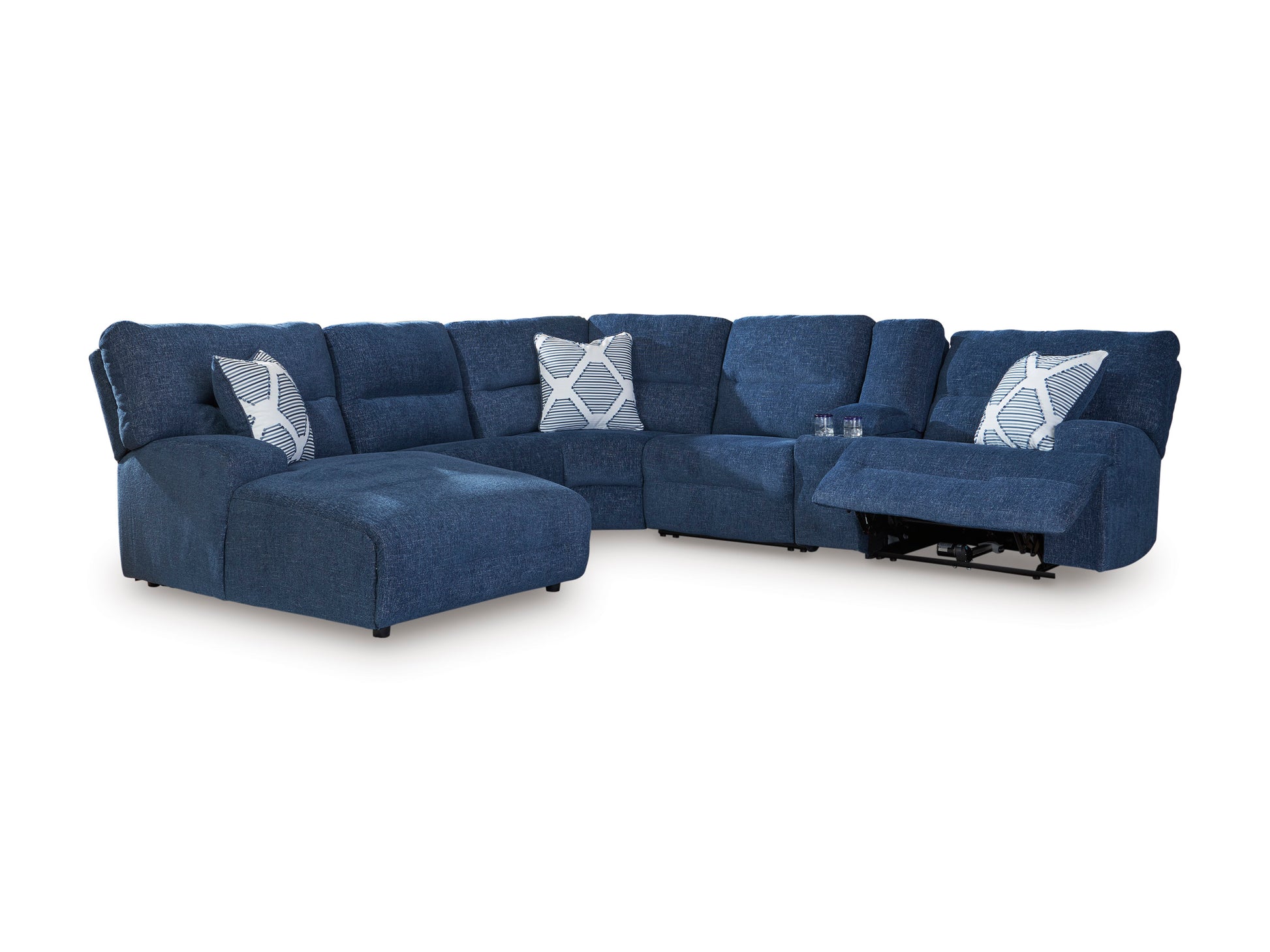 Acklen Place Left-Facing 6-Piece Power Reclining Sectional with Chaise