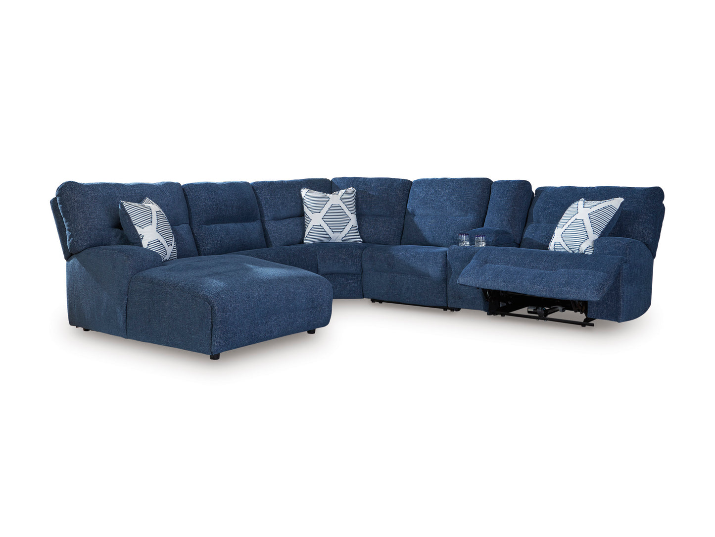 Acklen Place Left-Facing 6-Piece Power Reclining Sectional with Chaise