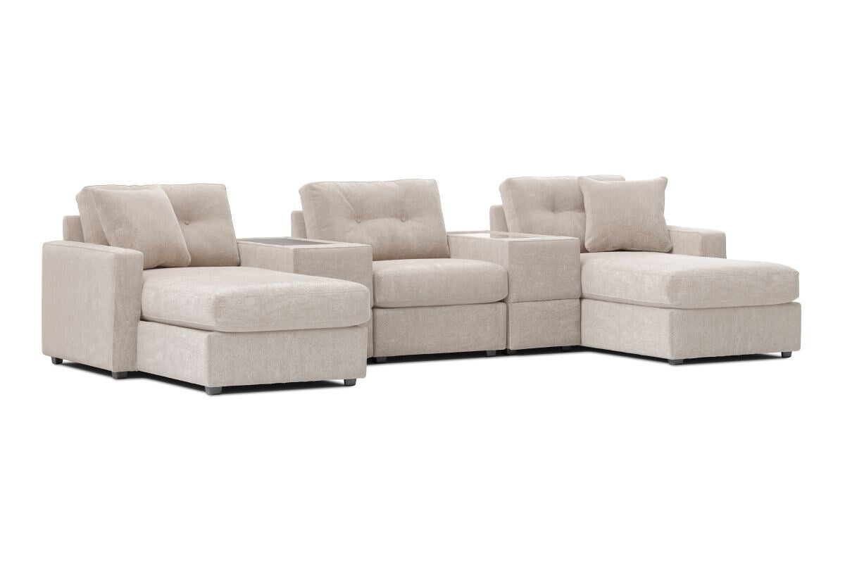Modular One 5-Piece Theater Sectional with E-Console
