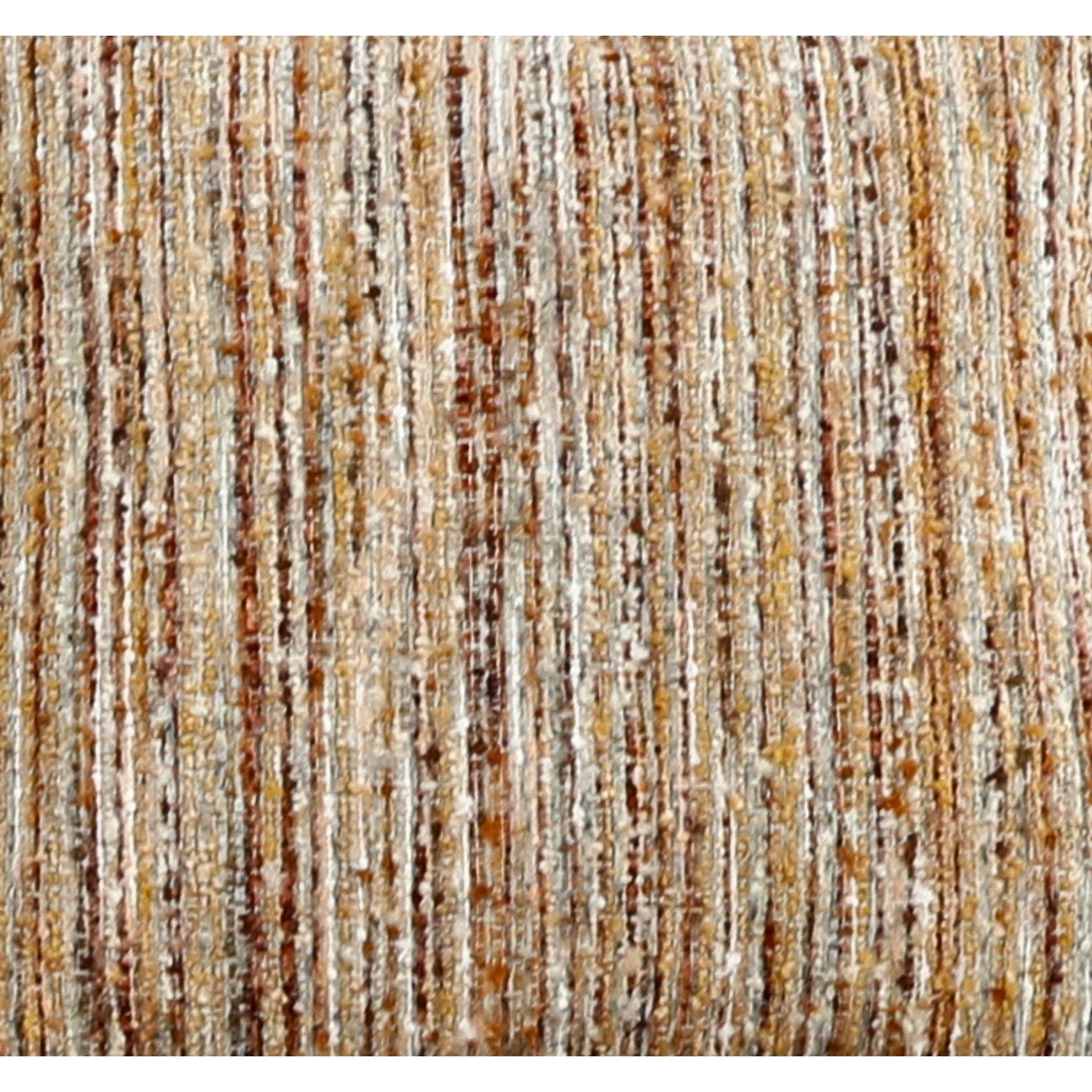 Close-up of tan and cream striped accent pillow fabric texture.