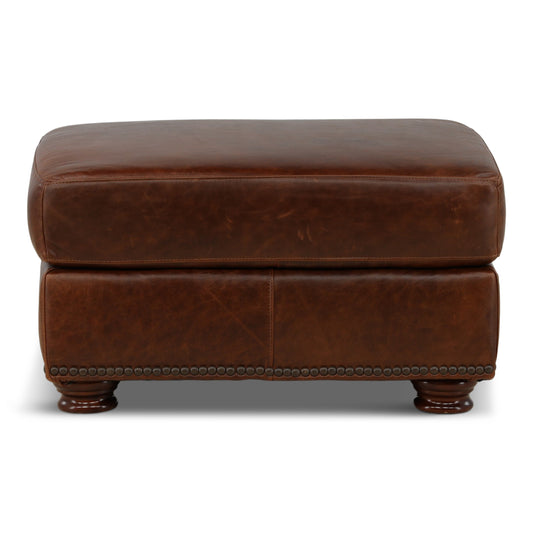 Renan Leather Ottoman