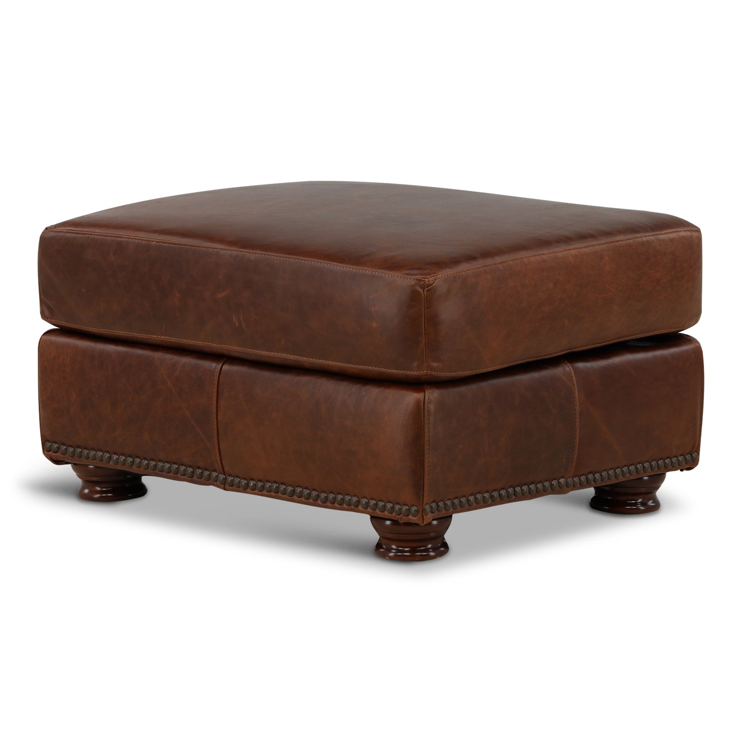 Renan Leather Ottoman
