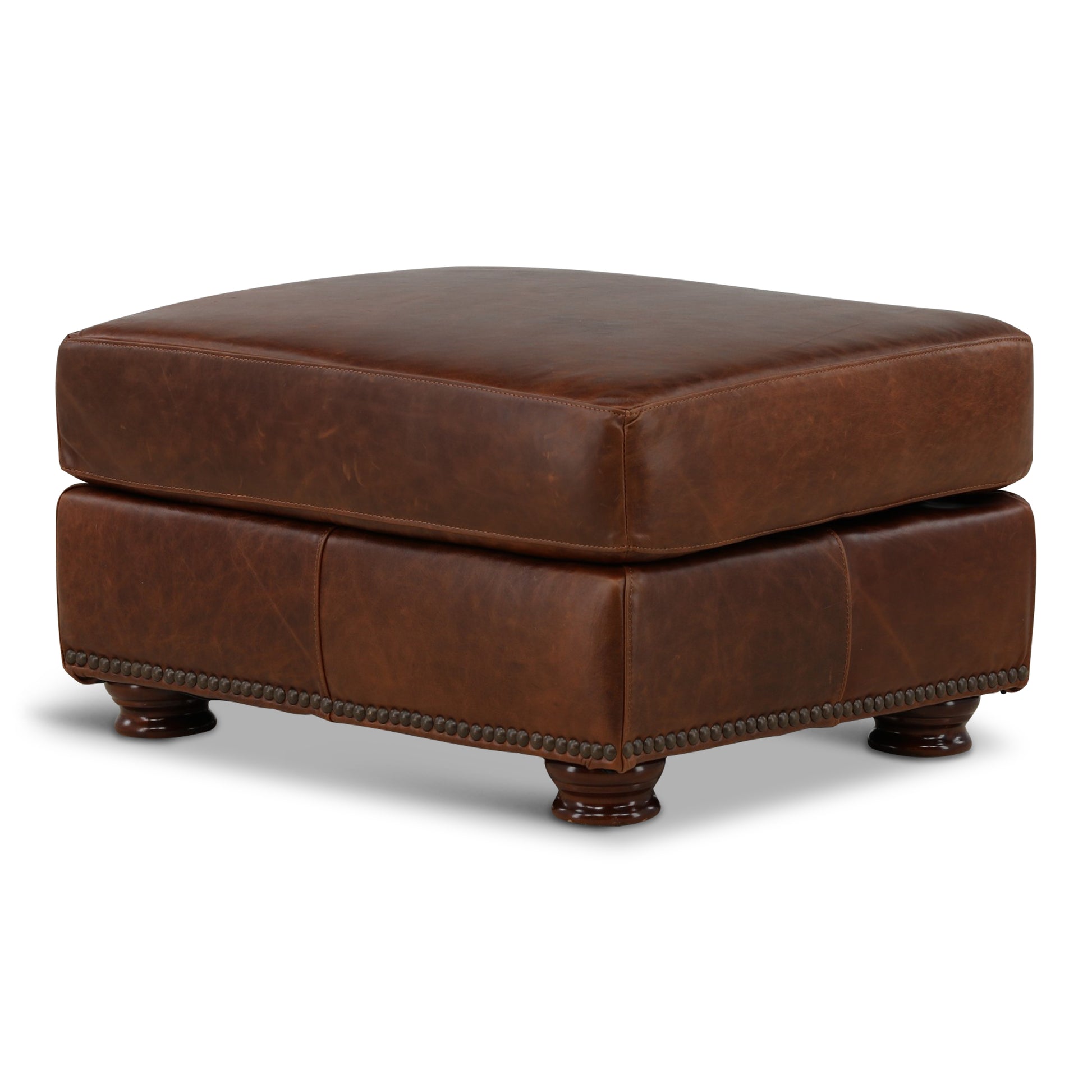Renan Leather Ottoman
