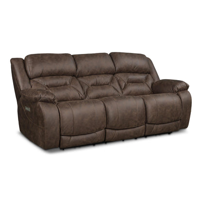 Valor Brown Power Sofa