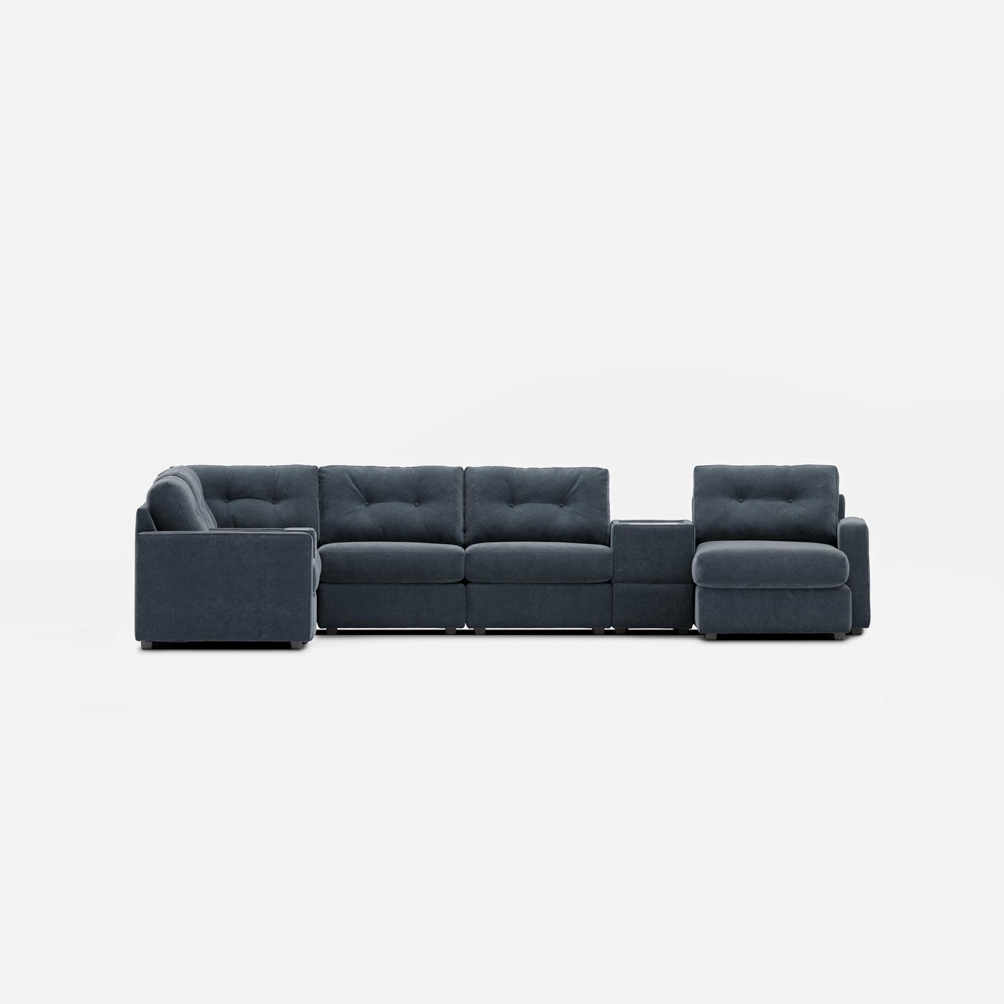 Modular One 8-Piece Sectional Chaise with E-Console
