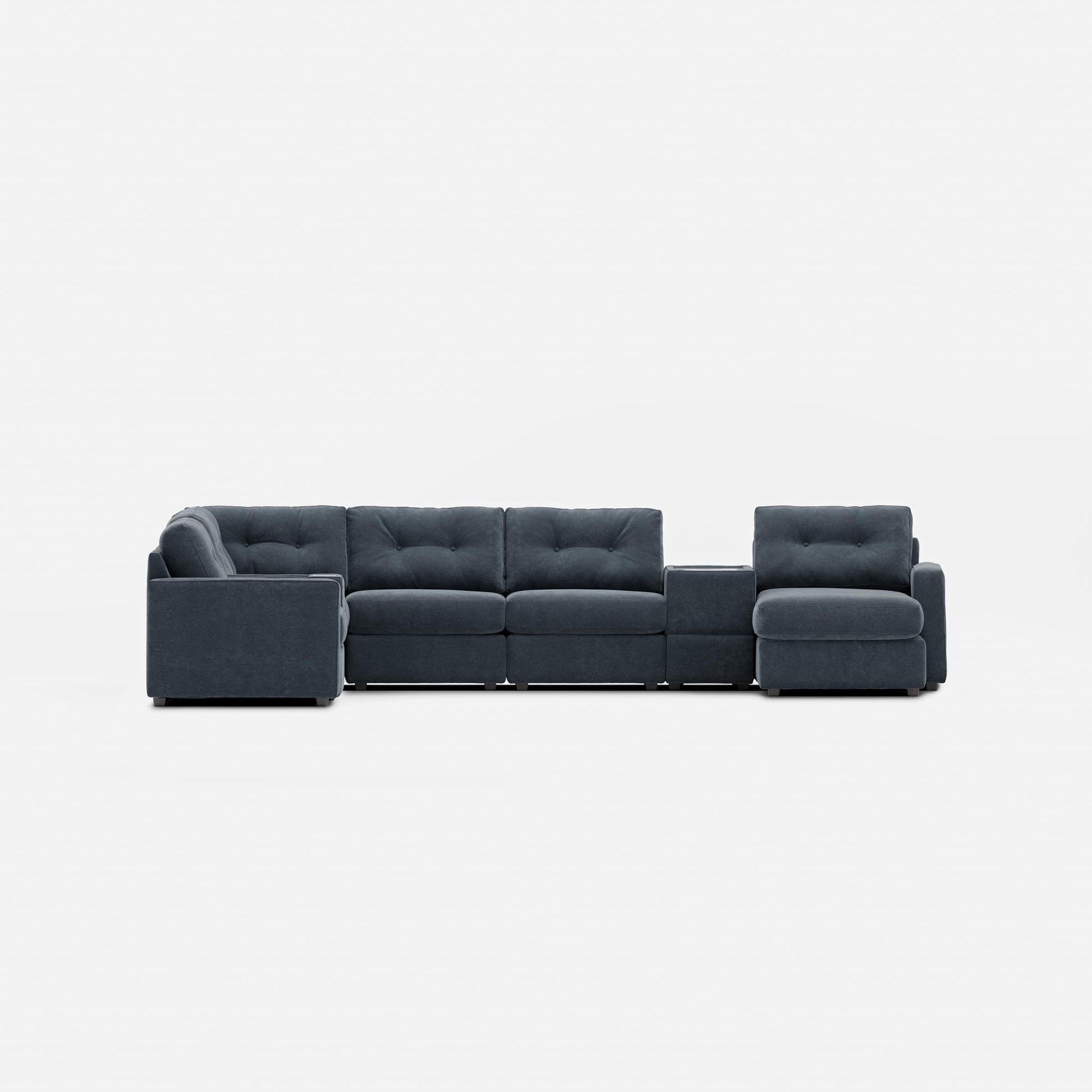 Modular One 8-Piece Sectional Chaise with E-Console