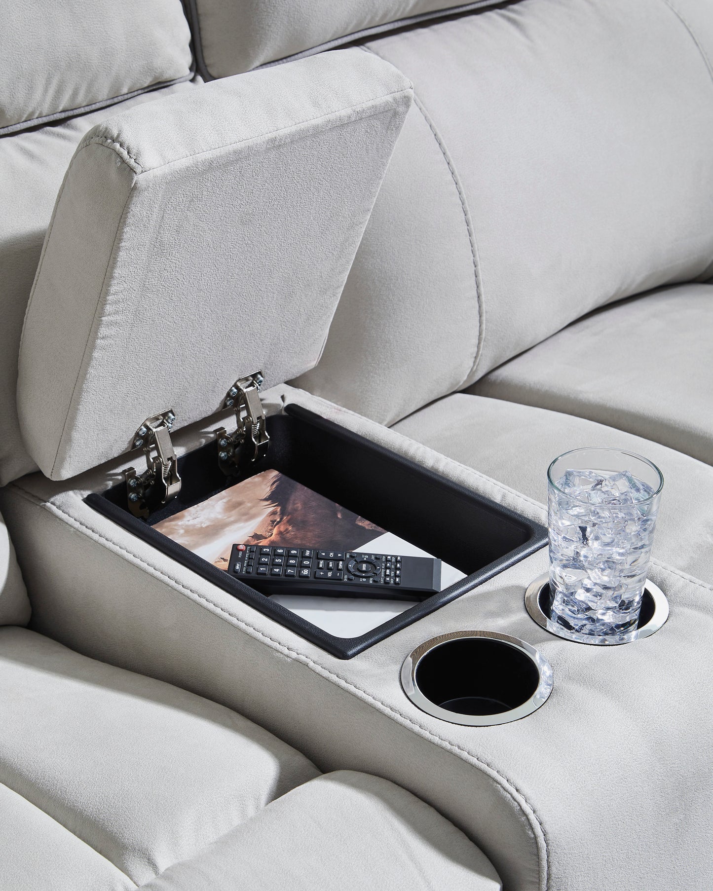 Grafton Pike 6-Piece Reclining Sectional with Storage Console