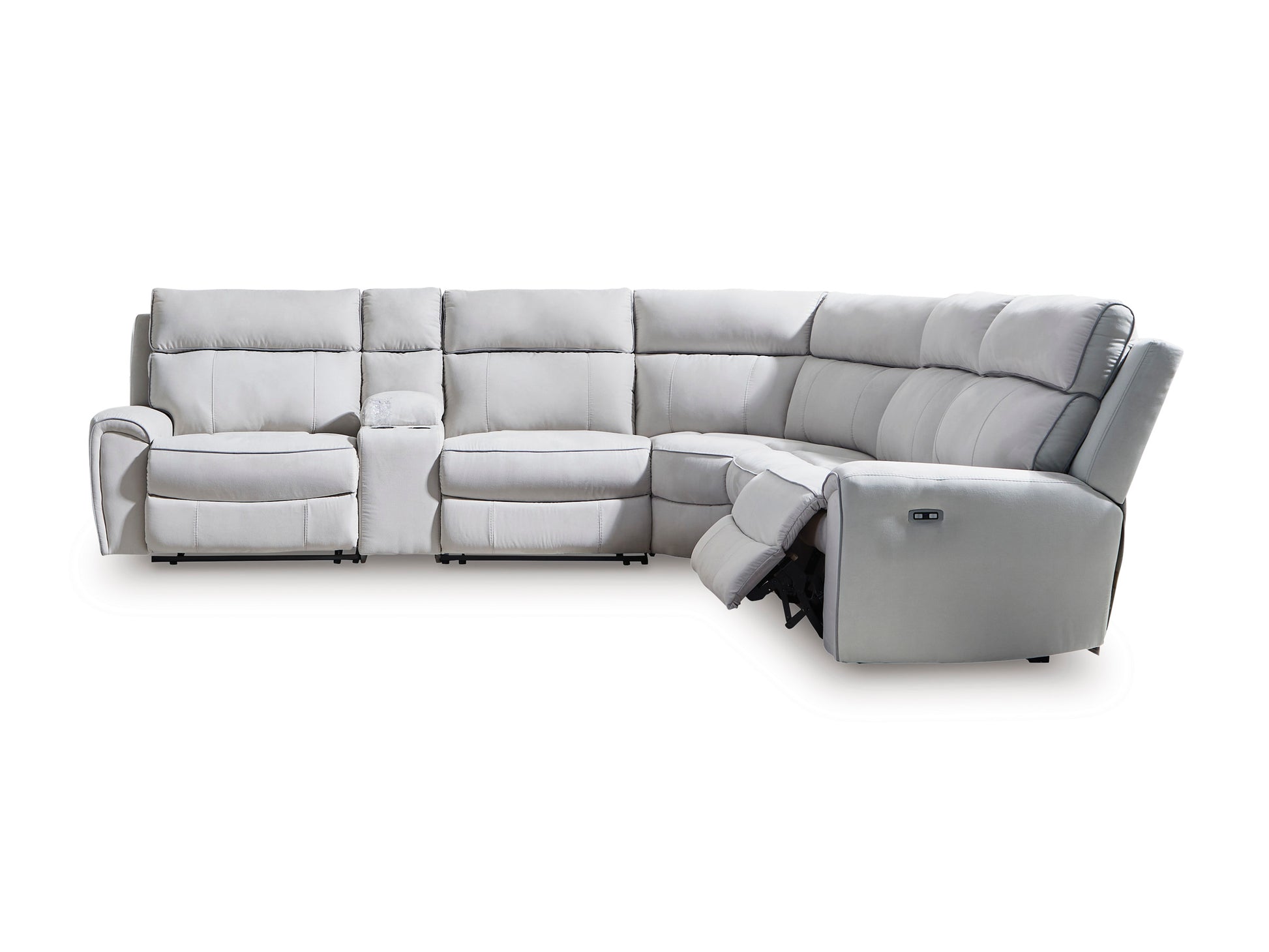 Grafton Pike 6-Piece Reclining Sectional with Storage Console