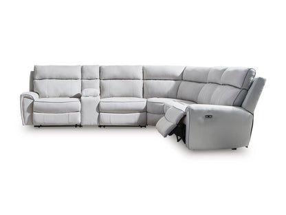 Grafton Pike 6-Piece Reclining Sectional with Storage Console