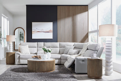 Grafton Pike 6-Piece Reclining Sectional with Storage Console