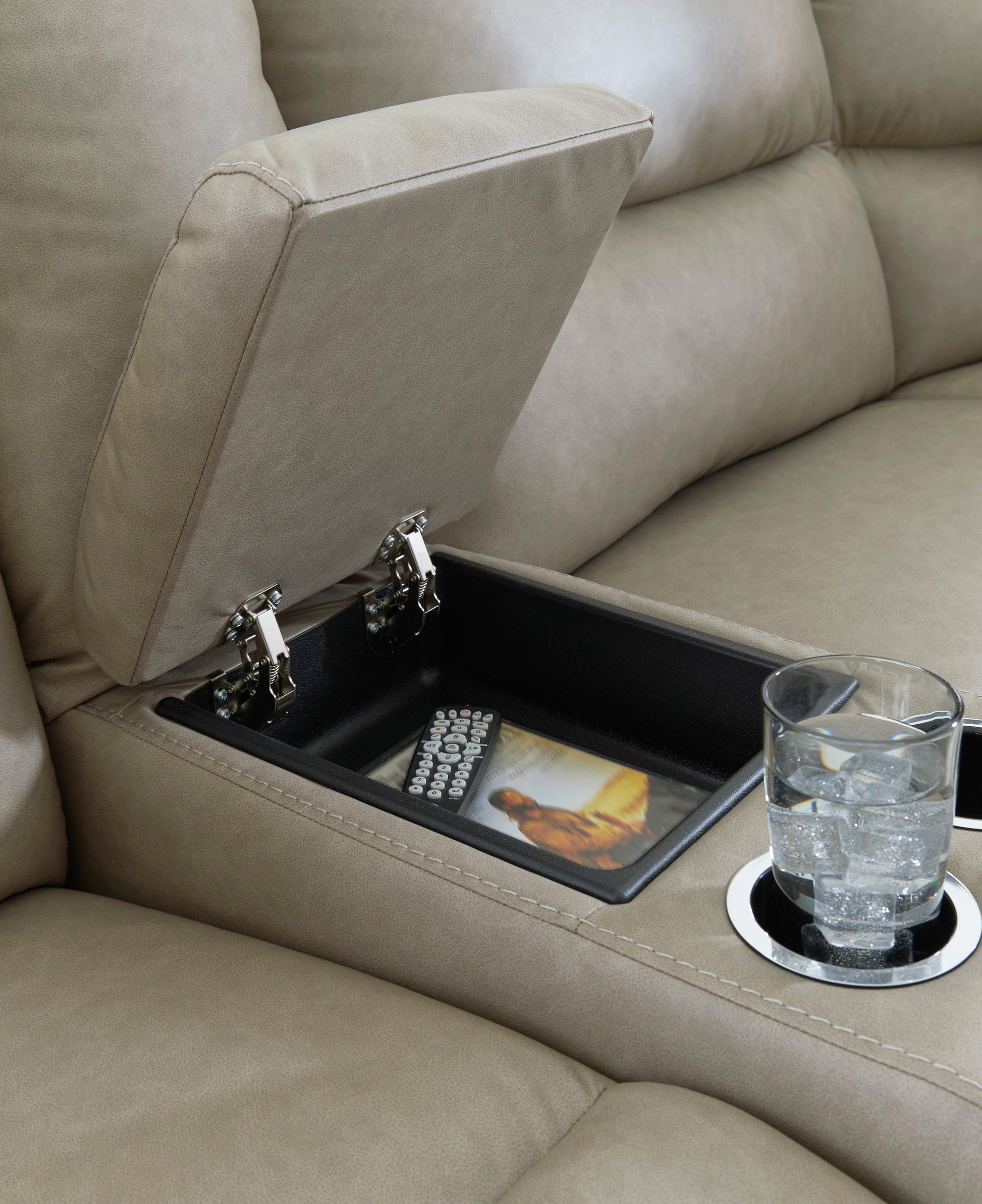 Brannigan 6-Piece Reclining Sectional with Storage Console
