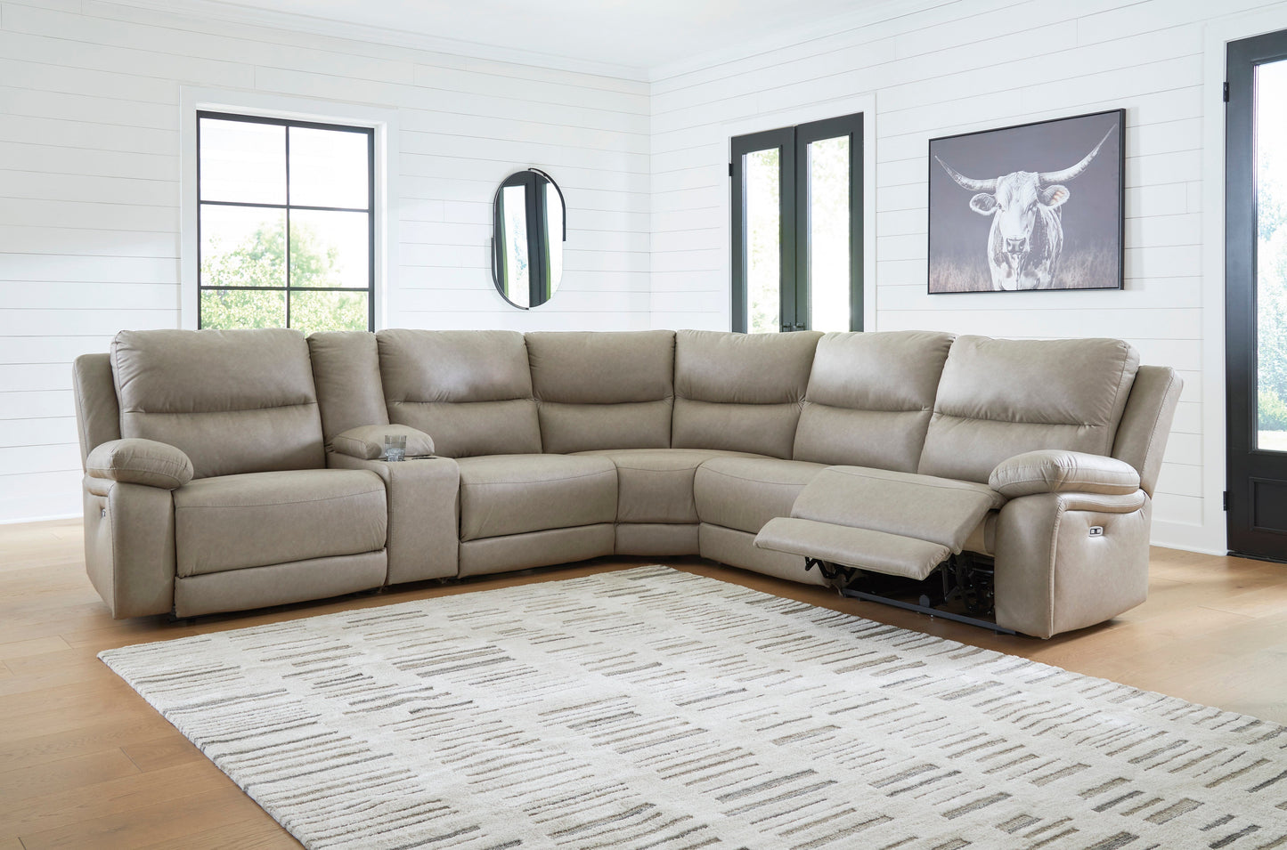 Brannigan 6-Piece Reclining Sectional with Storage Console
