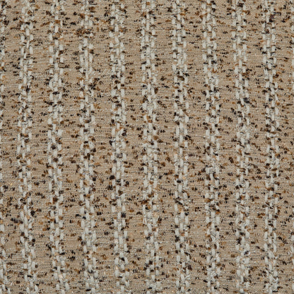 Close-up of beige and brown woven fabric for decorative pillow cover