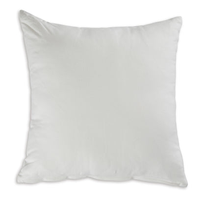 Solid white square throw pillow with a smooth fabric cover
