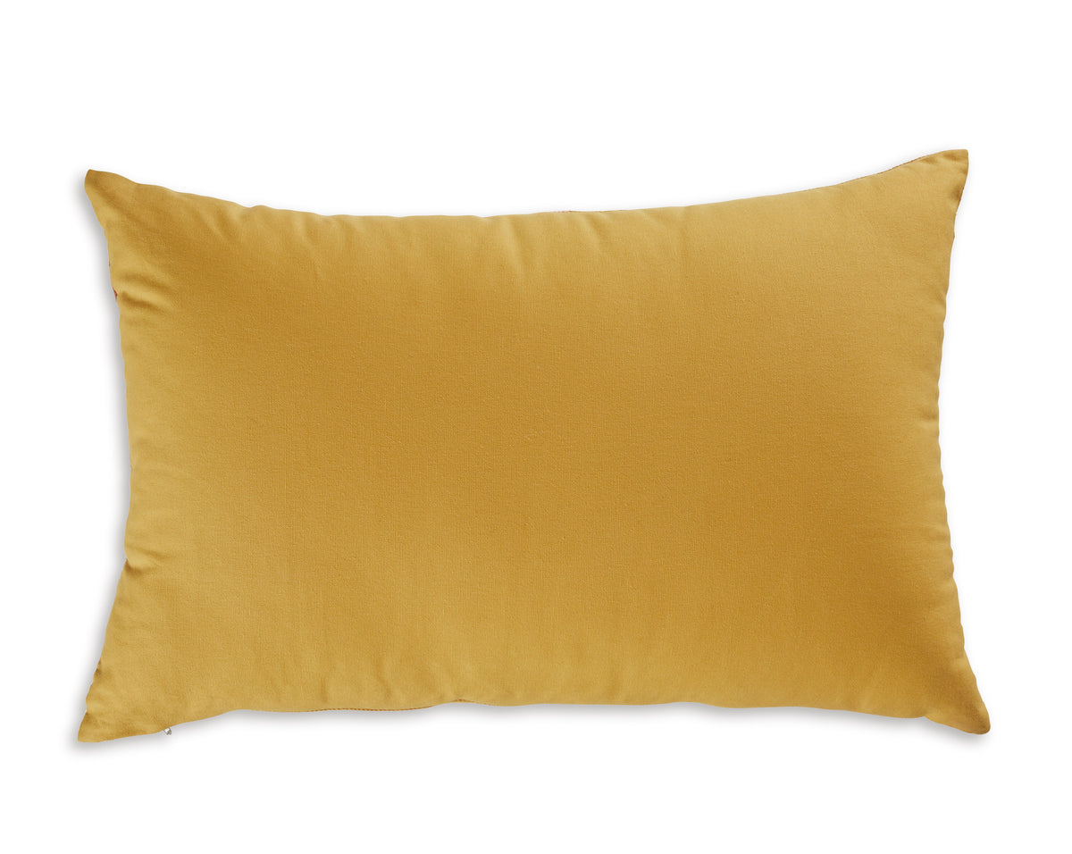Solid mustard yellow rectangular accent pillow