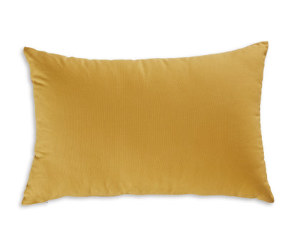 Solid mustard yellow rectangular accent pillow