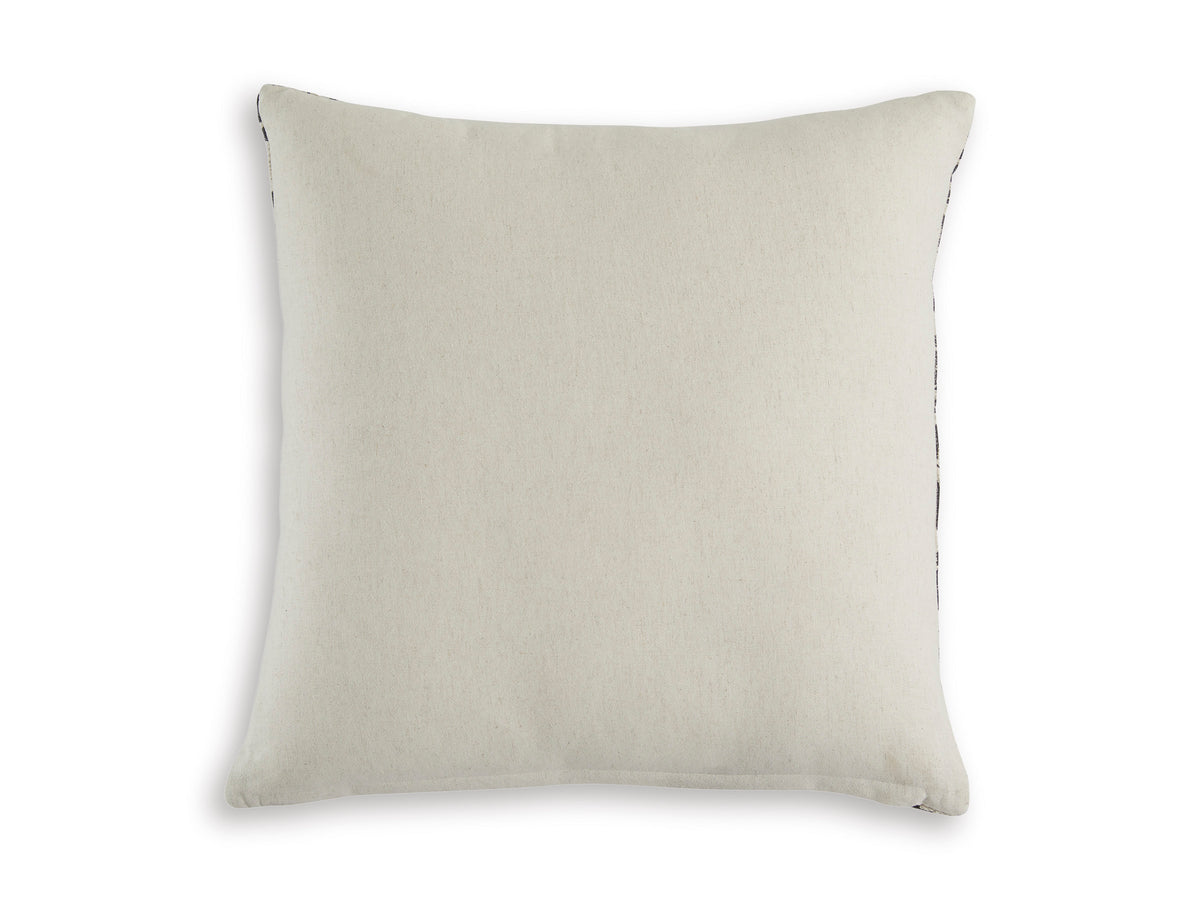 Square pillow cover in light beige with smooth fabric